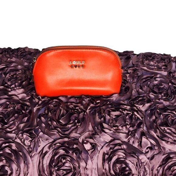 LOULU Petite Geometric Red Cosmetics Pouch - Picture 3 of 7